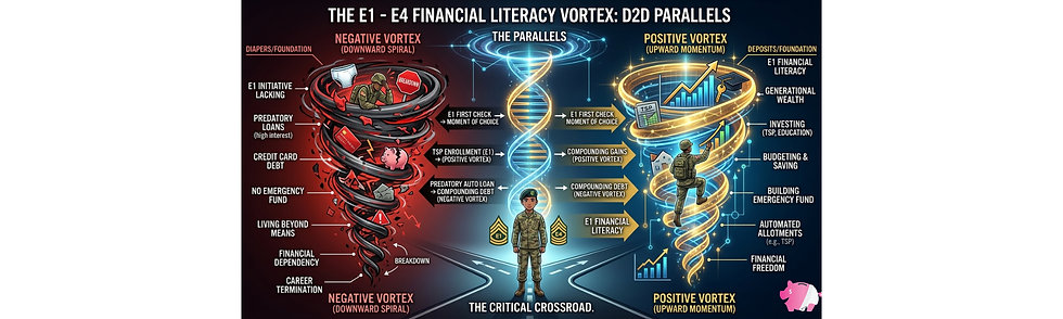 E1-E4 Rank & D2D financial Literacy Vortex