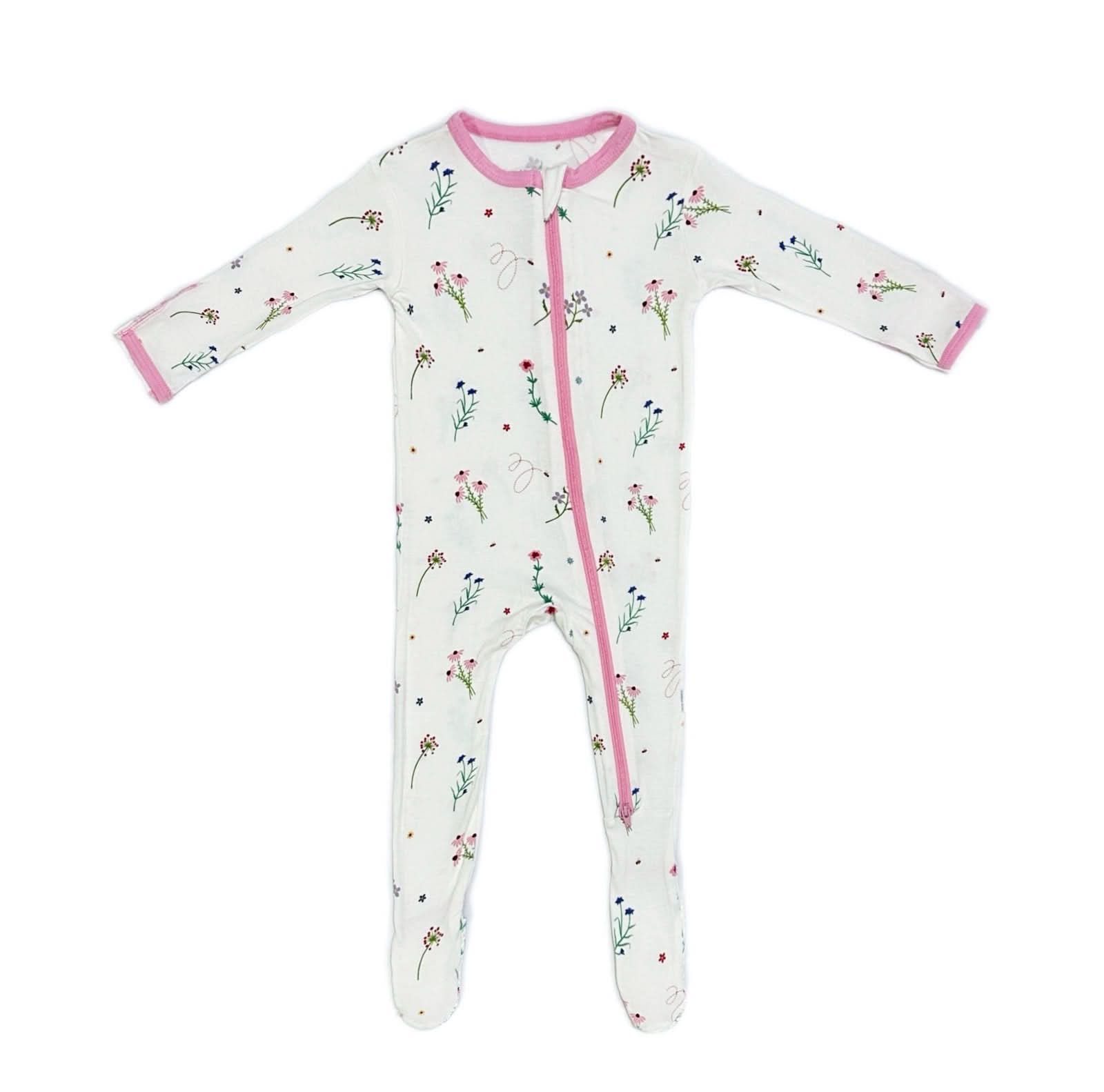 Wildflowers Zippered Footie