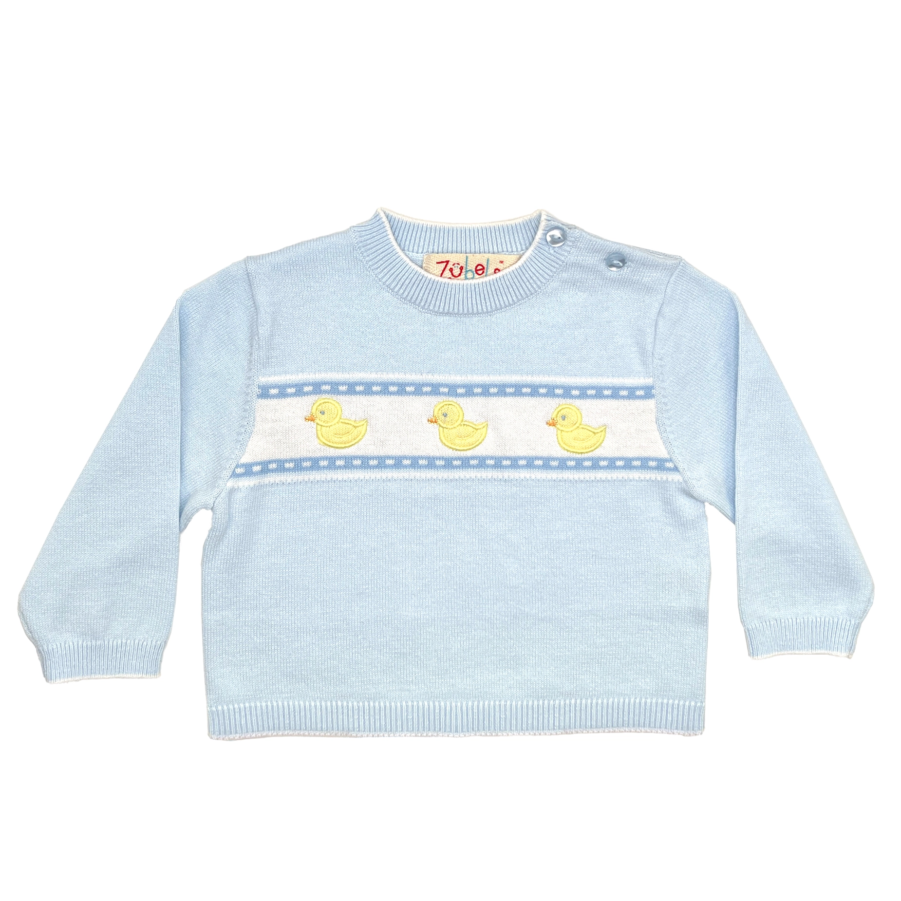 Lightweight Duck Knit Sweater - Blue