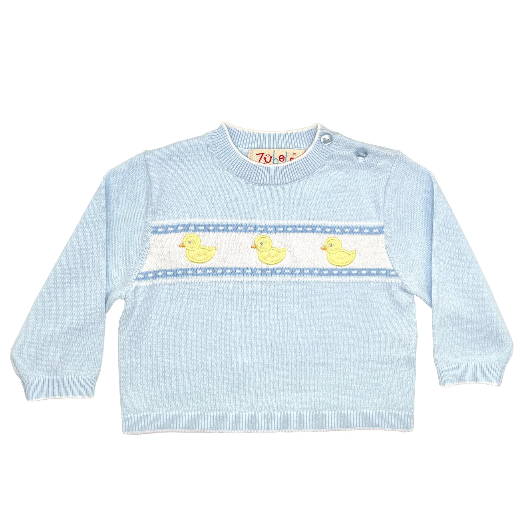 Lightweight Duck Knit Sweater - Blue