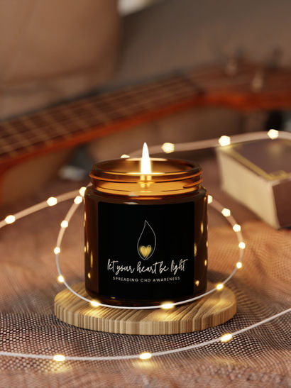 Congenital Heart Disease  Awareness (CHD) Let Your Heart Be Light Soy Wax Candle
