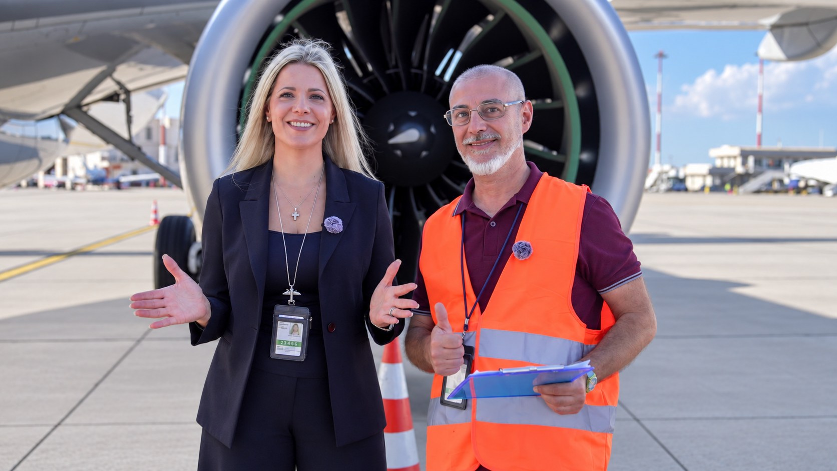 Persönliche Einblicke am Flugzeug während der Produktion für Cagliari Airport