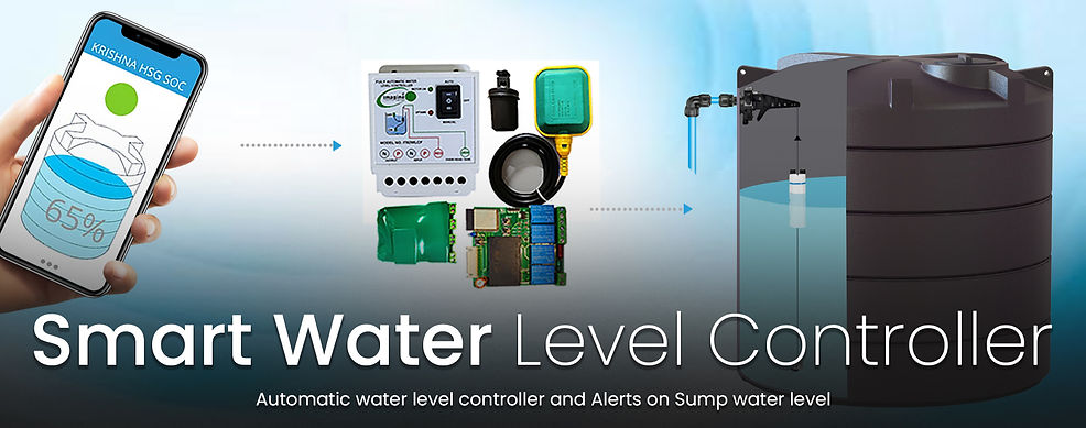 Automatic water level controller for knowing water level from mobile
