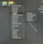 DaVinci video editing software's node editor with a context menu open, showing options like Add Node, Save as Shared Node, and Delete Node, with 'Add Node' highlighted. The background shows a partial view of the node graph