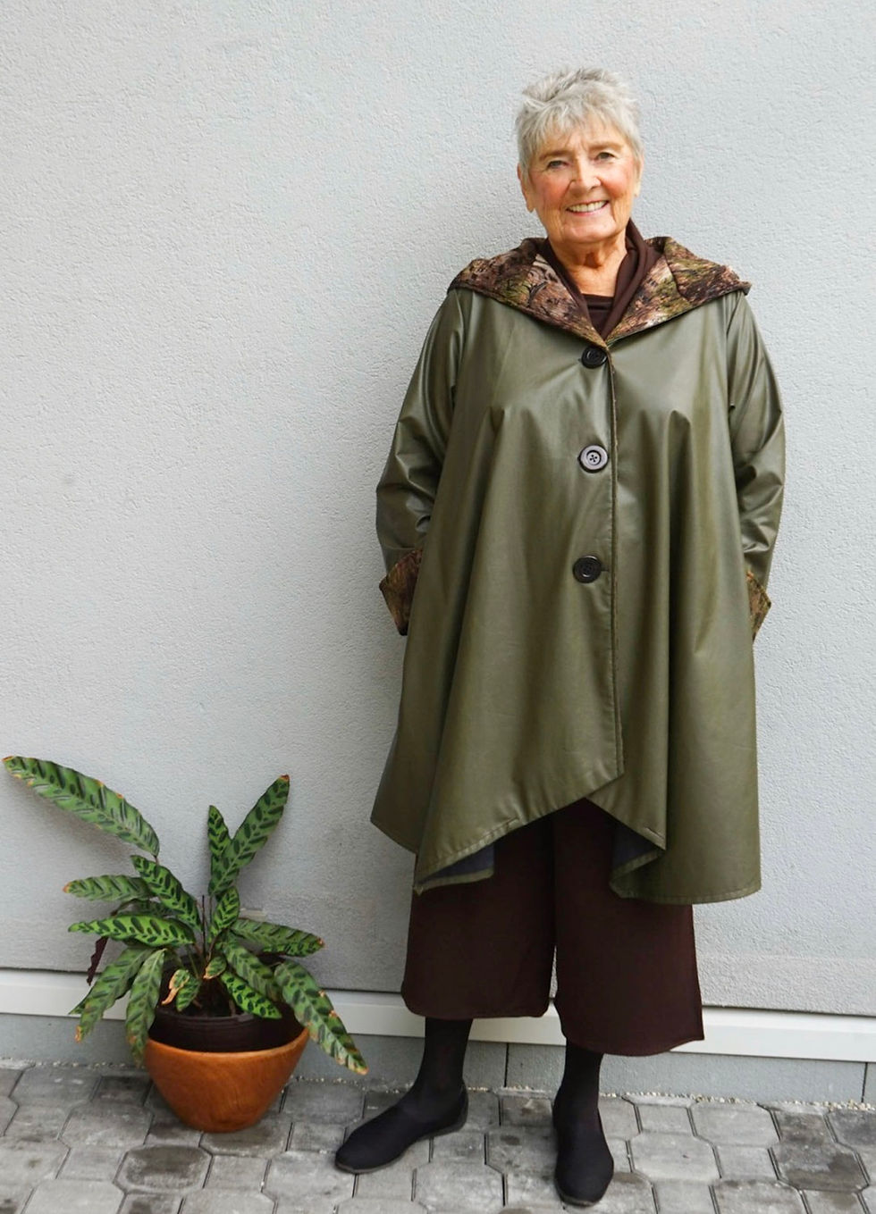 Thumbnail: A Line Raincoat (with Hood)