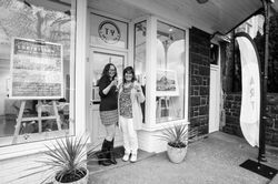 Melanie Williams and me at the launch