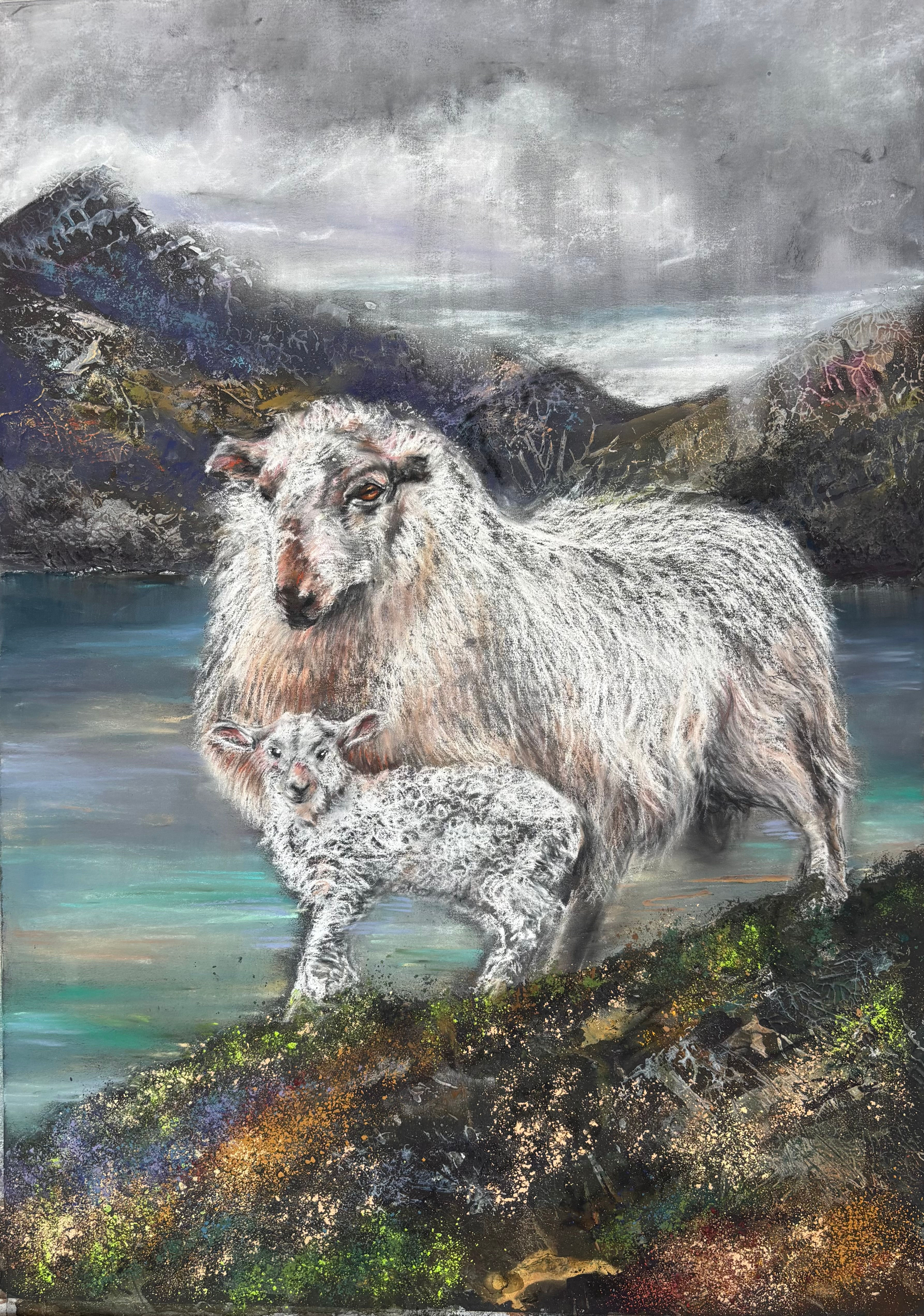 Sheep and her Lamb / Dafad a’i Hoen