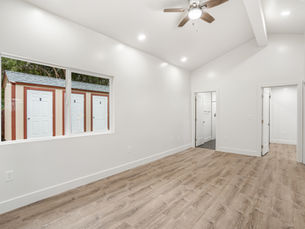 Living room view of an ADU build