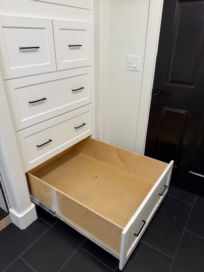 under stairs storage with 5 pull-out drawers