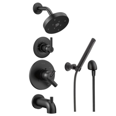 Black shower equipment hardware