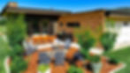 Backyard gardens with patio furniture