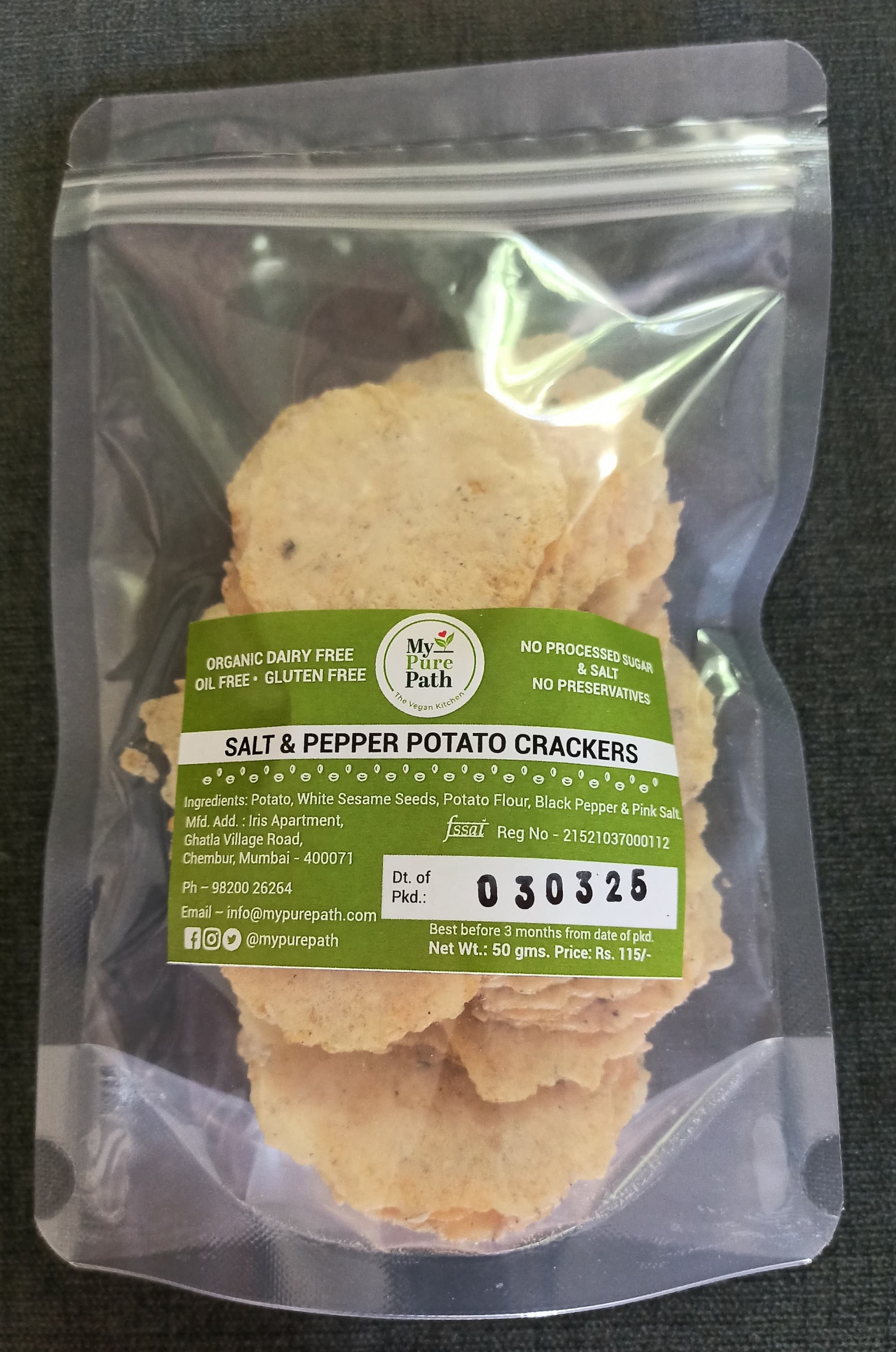 Salt & Pepper Potato Crackers