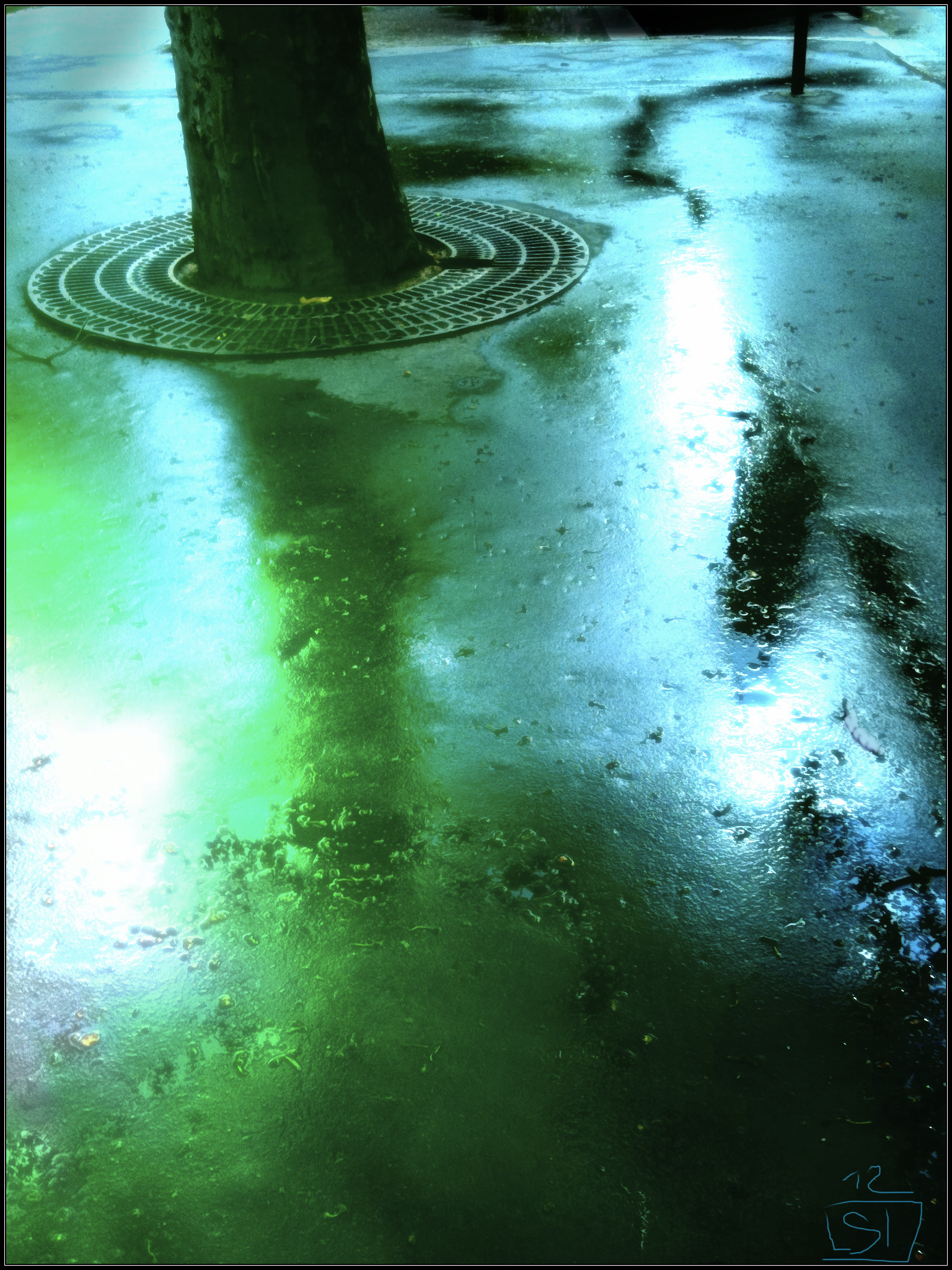 Reflets pluie