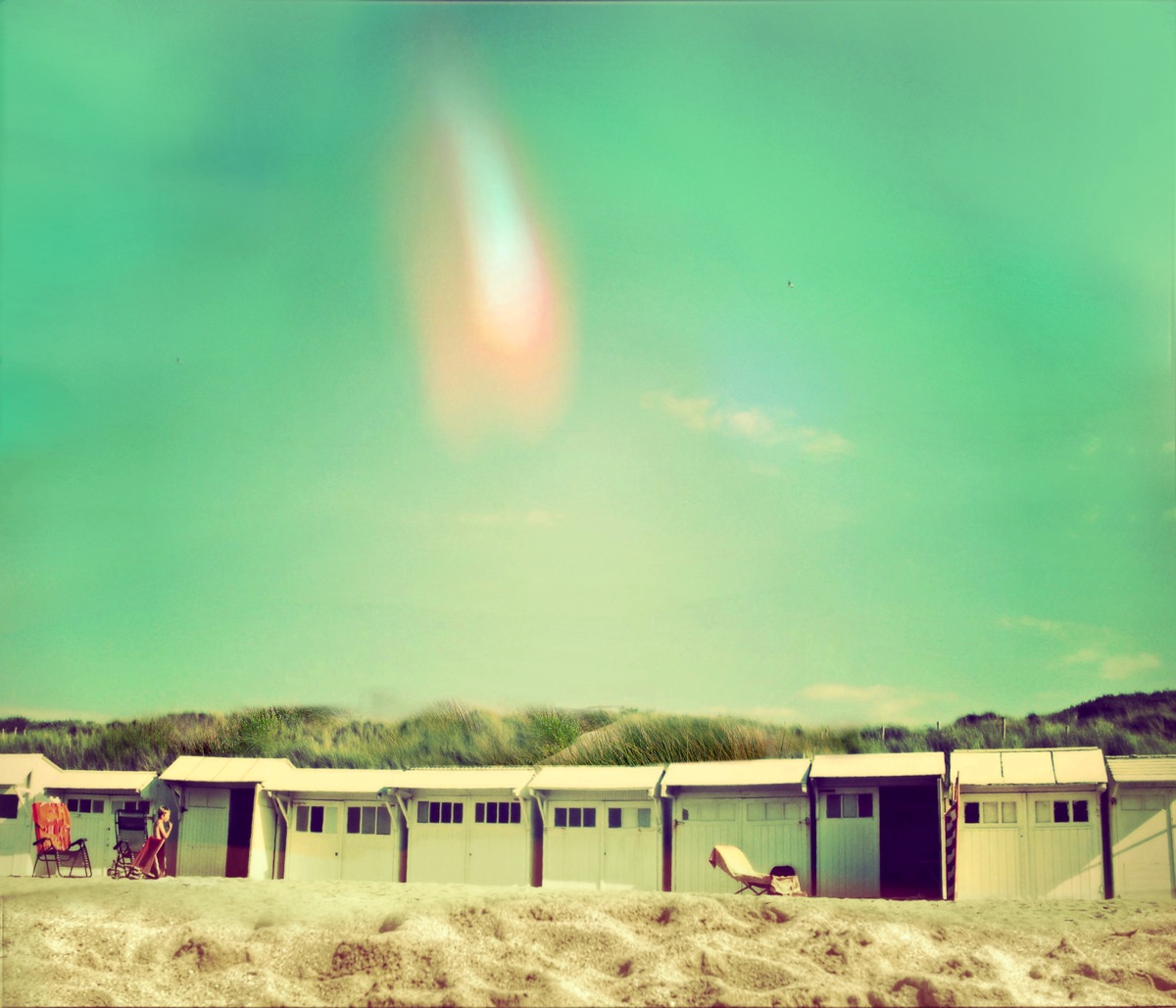Les cabines de plage au printemps