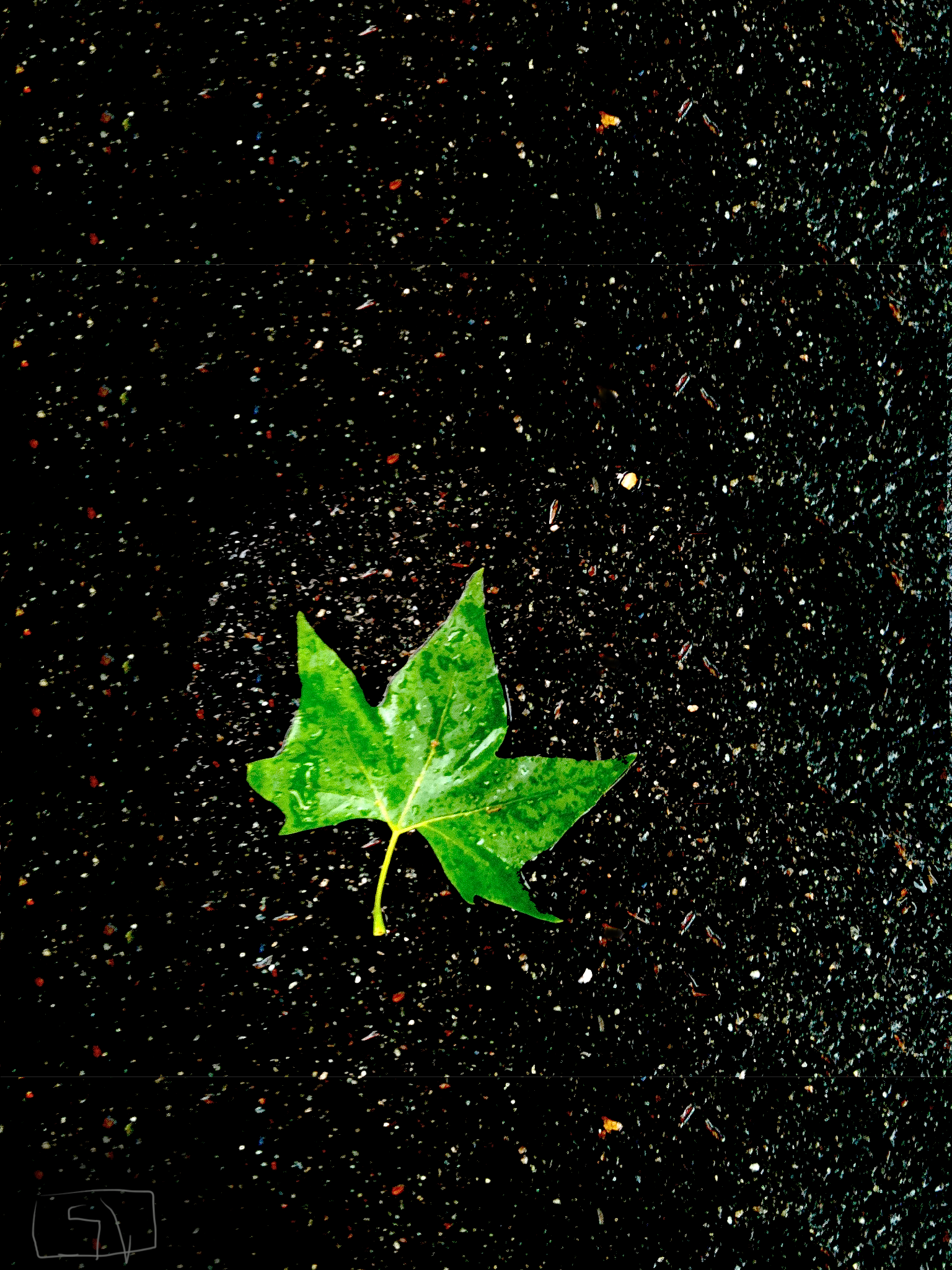 Green on black
