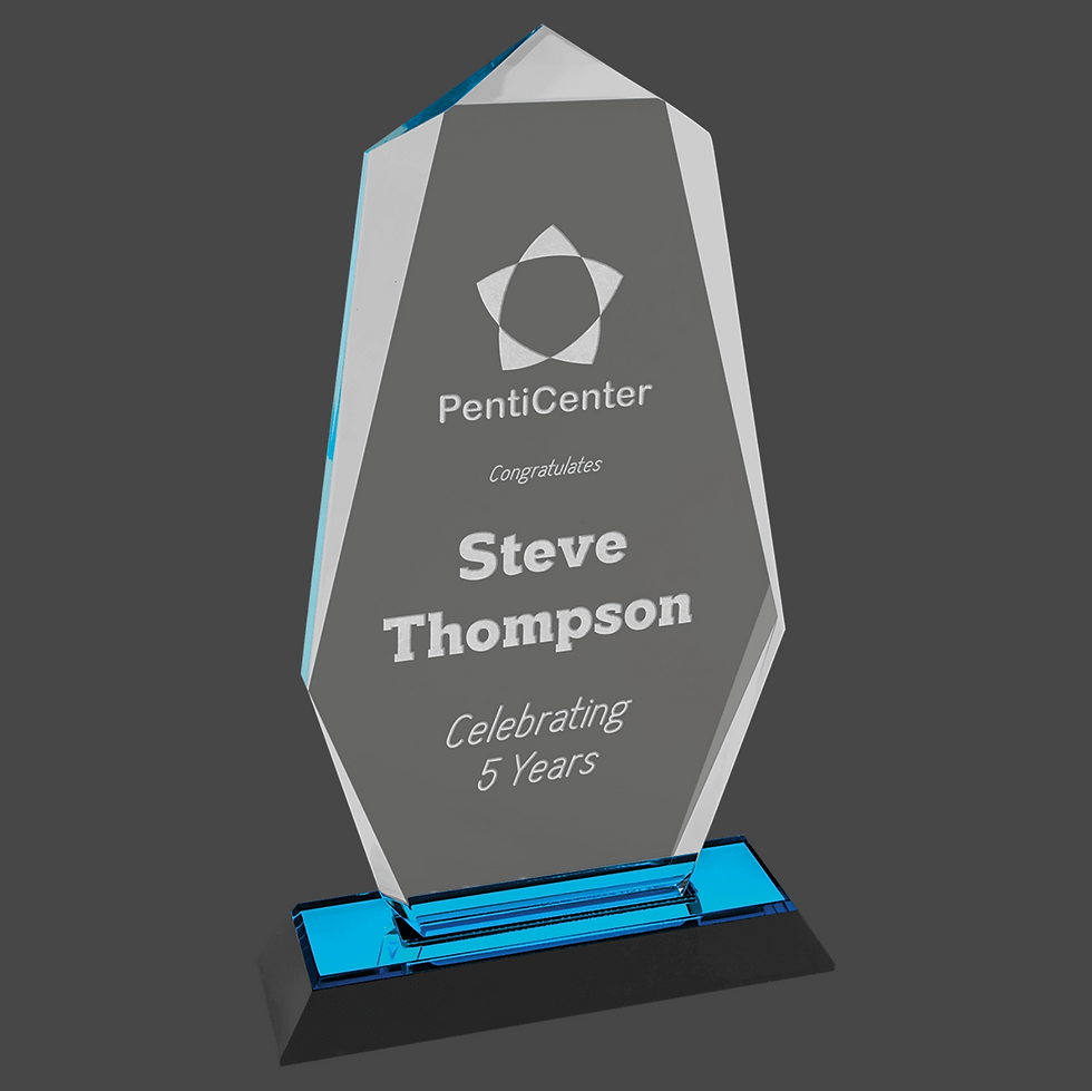 Thumbnail: Blue Octagon Point Impress Acrylic