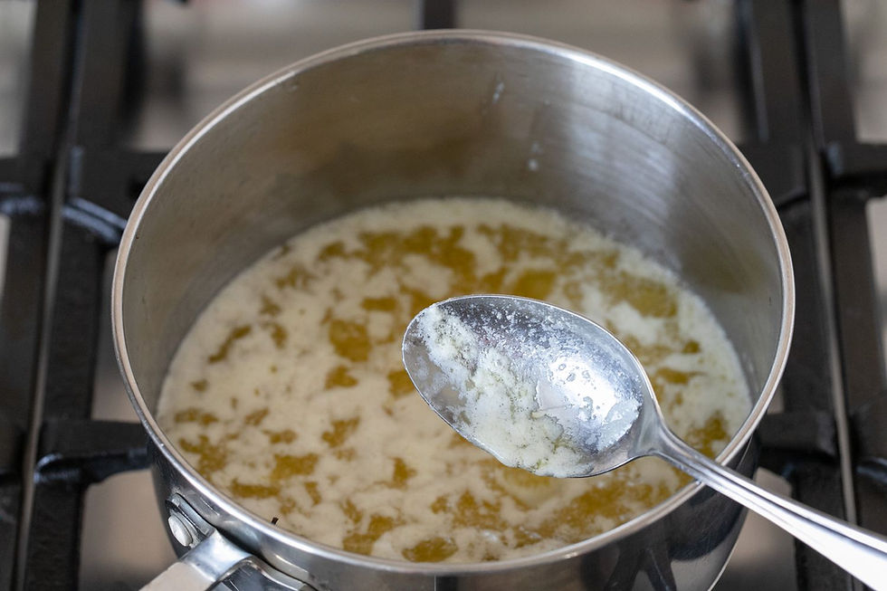 Heating Process of Making Ghee from Bilona Method