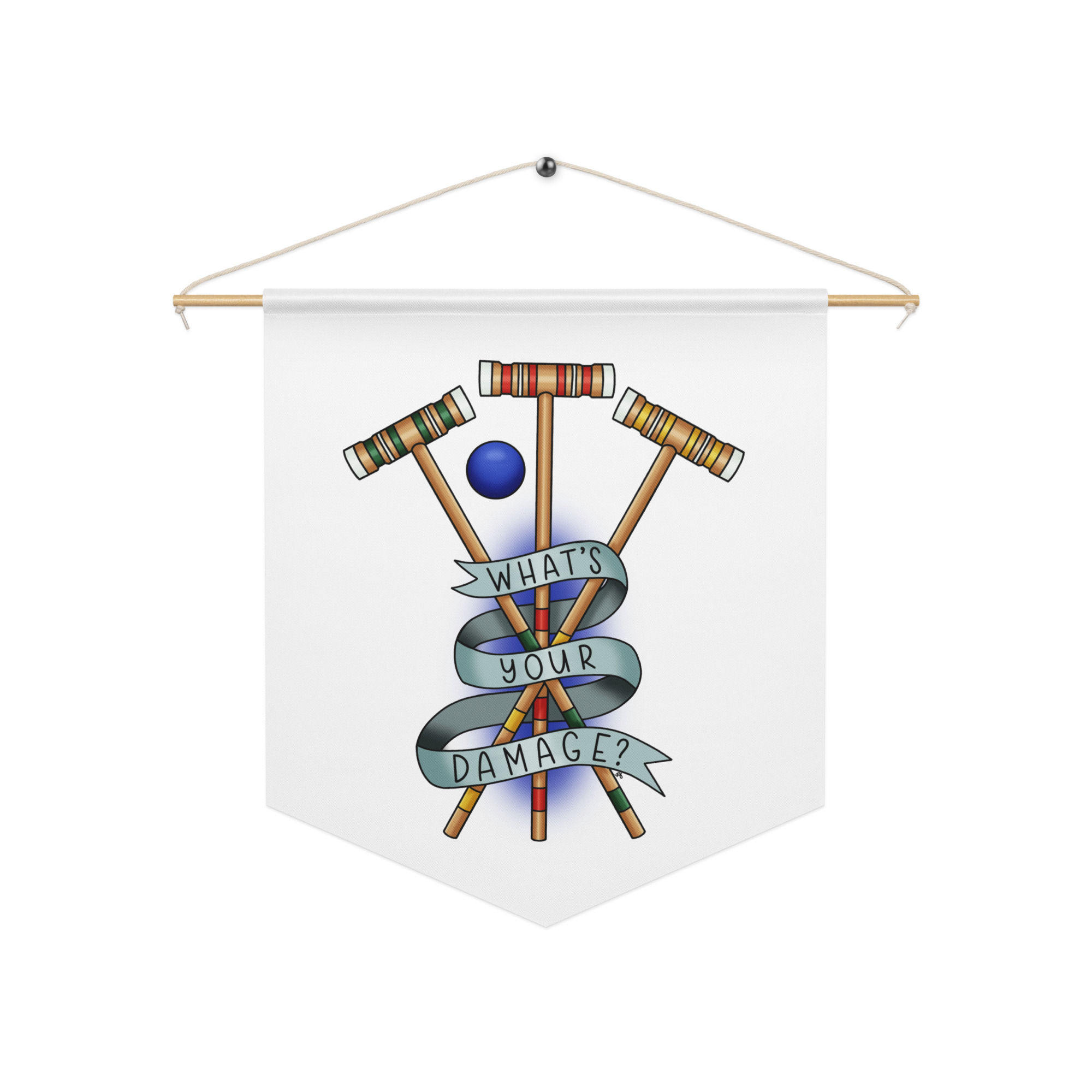 What's Your Damage? Musical Pennant banner