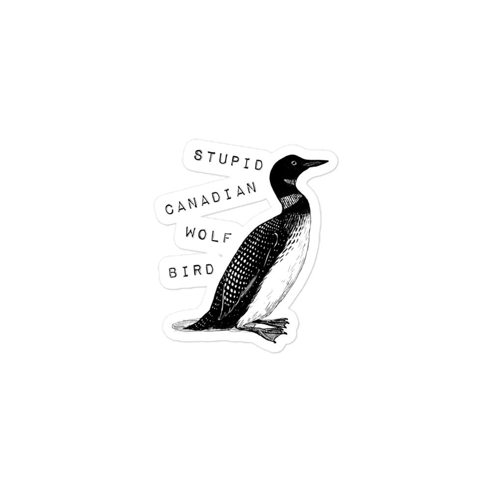 Canadian Wolf Bird Loon Bubble-free stickers