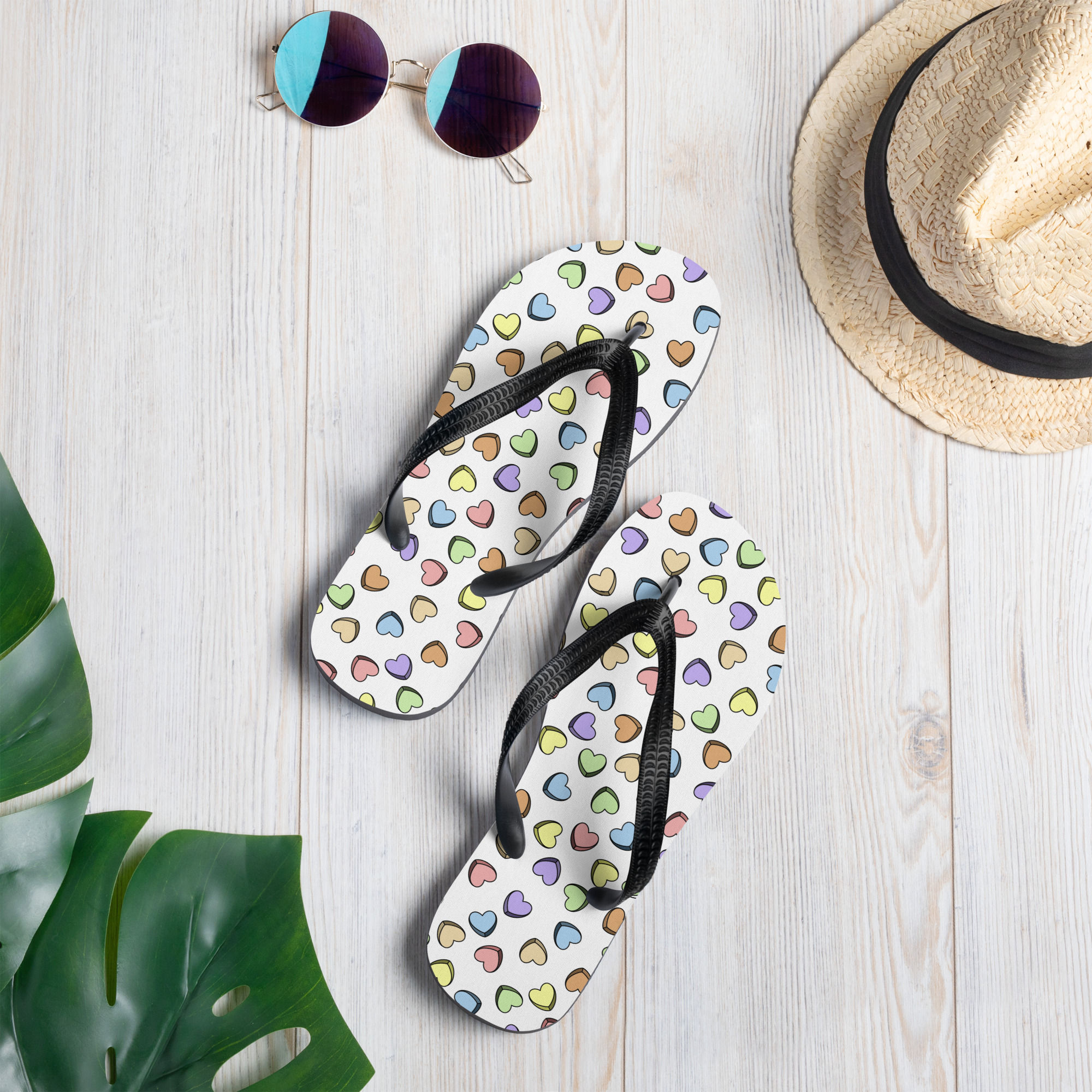 Candy Hearts Flip-Flops