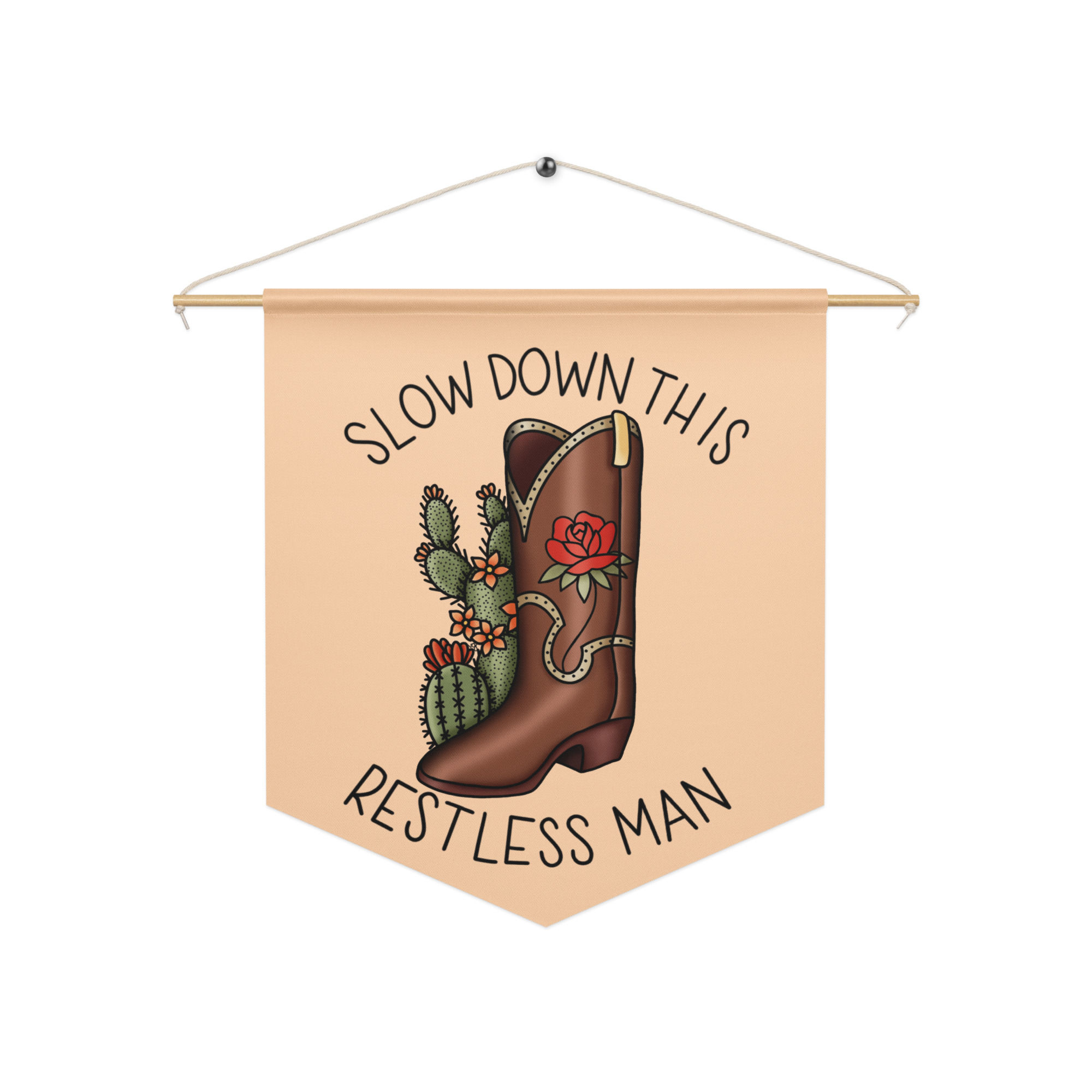 Restless Man Pennant banner