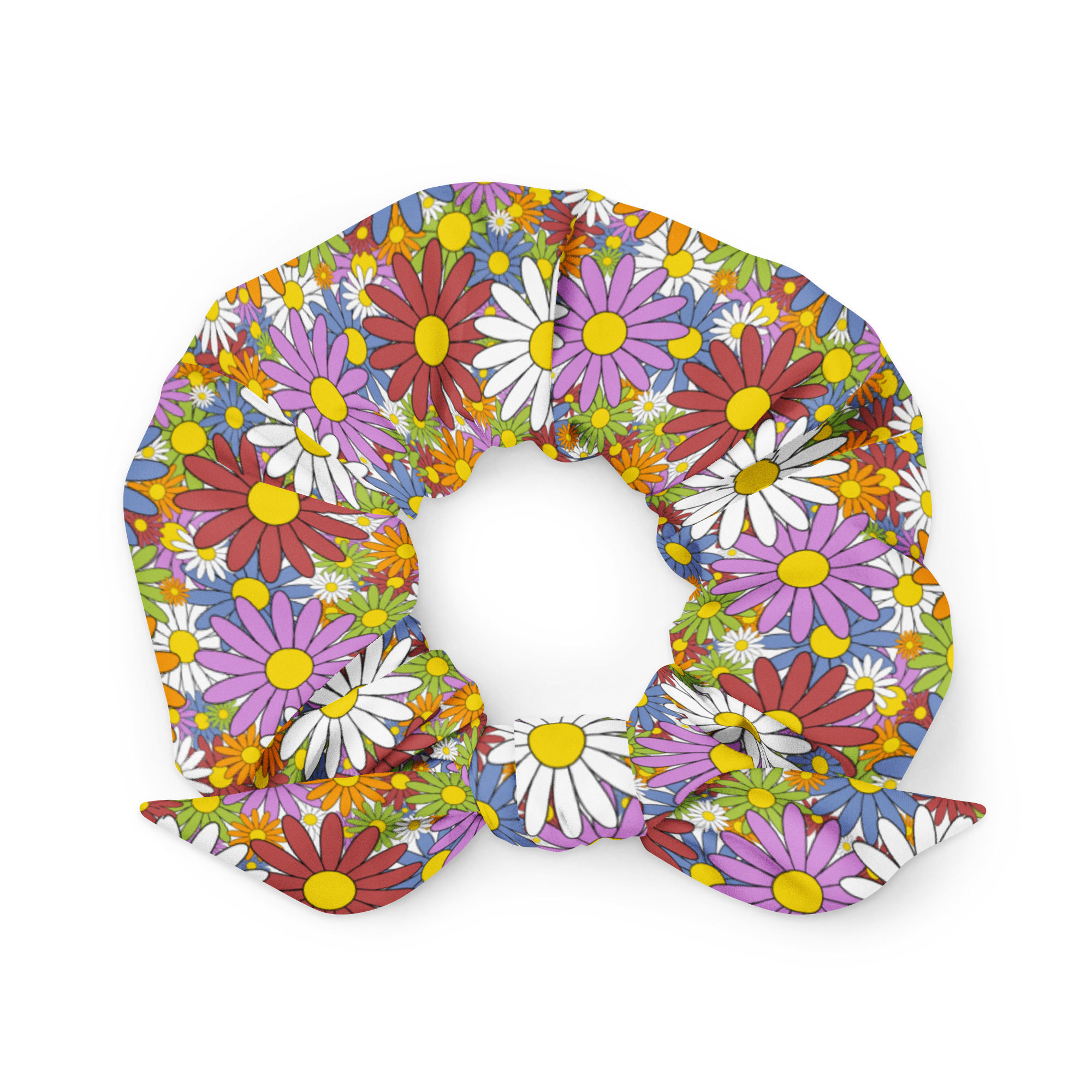 Floral Recycled Scrunchie