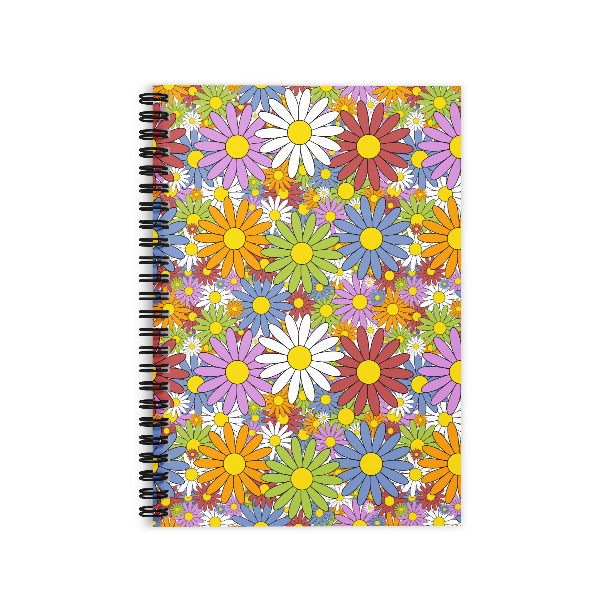Floral Ruled Line Spiral Notebook