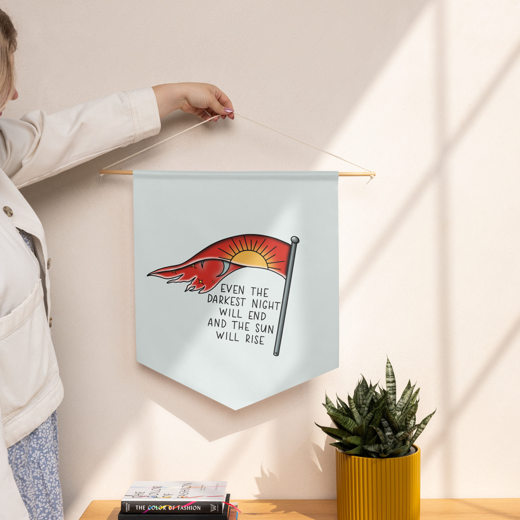 The Sun Will Rise Musical Pennant banner