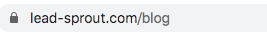 Example of a properly optimized URL