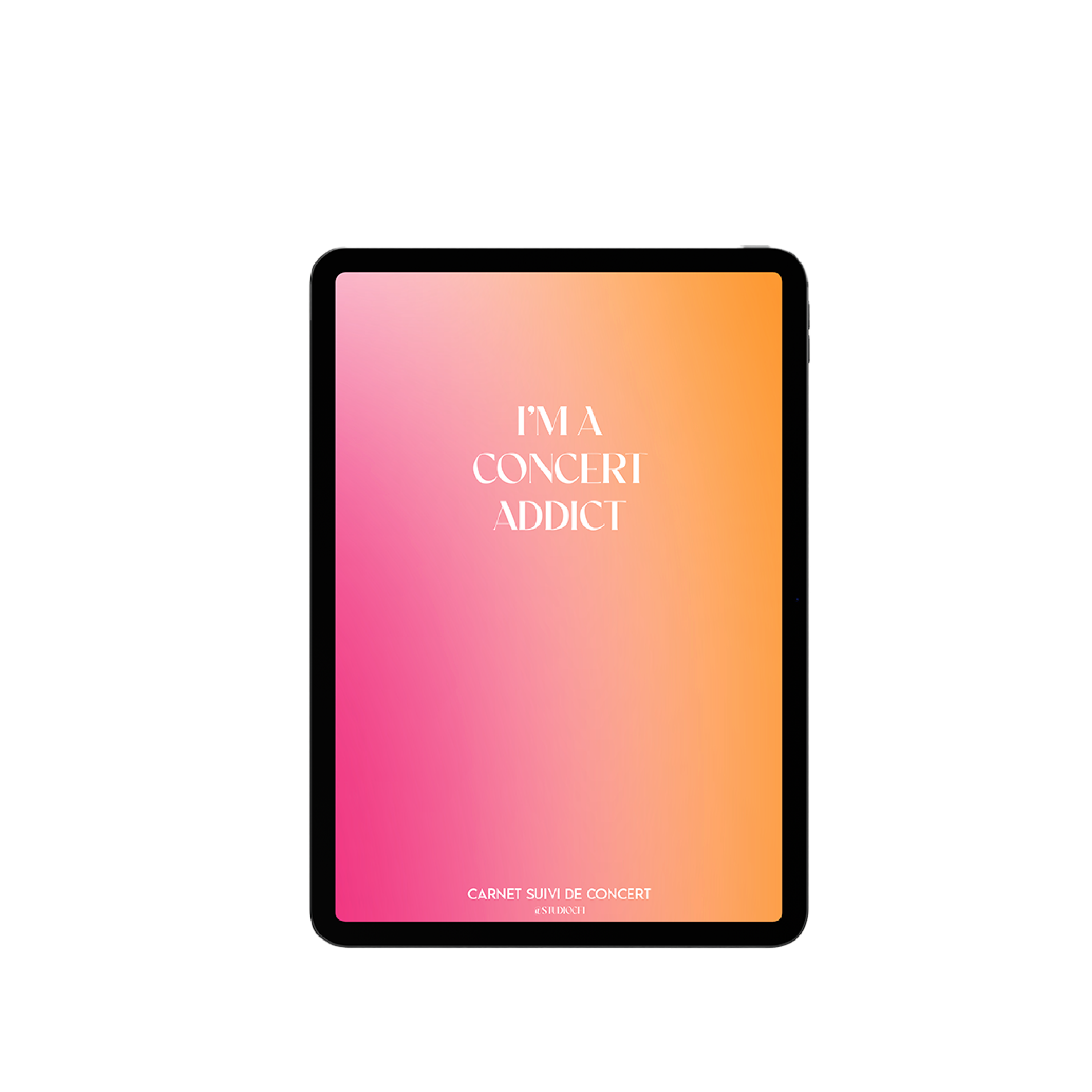 Carnet suivi de concert - rose/orange (Digital)