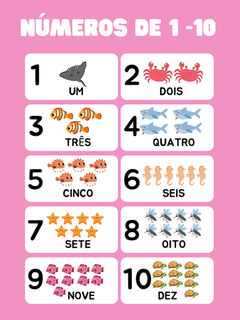 Pôster Números 1-10