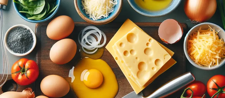 Omelete de Legumes com Queijo