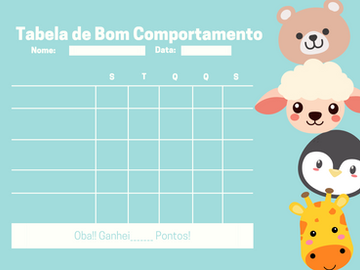 Tabela de bichinhos rosa