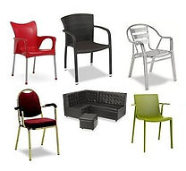 Sillones de terraza y de interior, sillas con brazos de rattan, aluminio y medula sintetica , sofas terraza y sillones resina