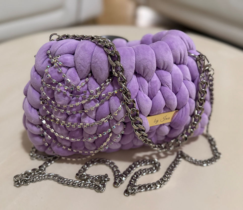 Thumbnail: Lavender Muse with Rhinestone Chain Detail (approx. 7"x13")