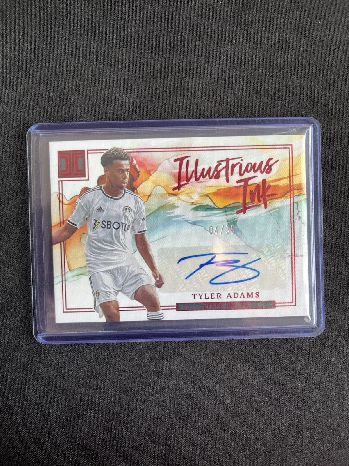 2022-23 Panini Impeccable EPL TYLER ADAMS /35 Auto Ruby Illustrious