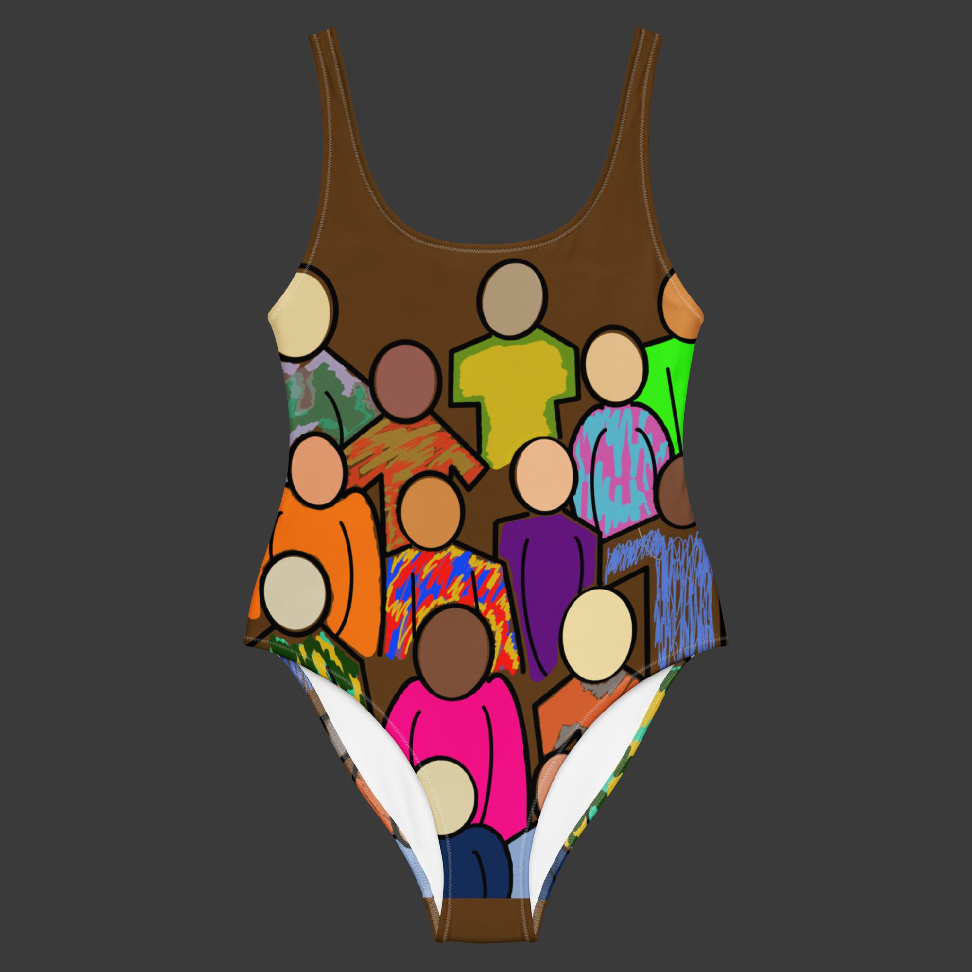 Love All "Vibes" BROWN One-Piece Swimsuit