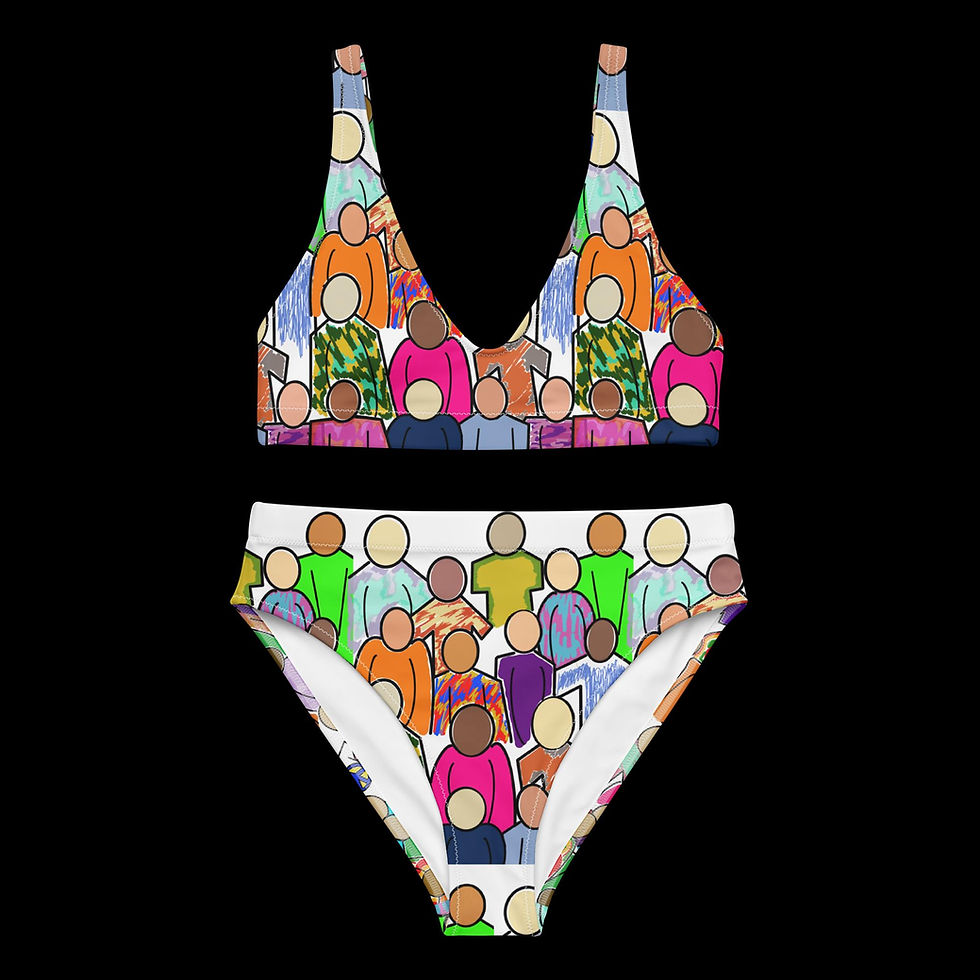 Thumbnail: Love All "Vibes" WHITE High-Waisted Bikini