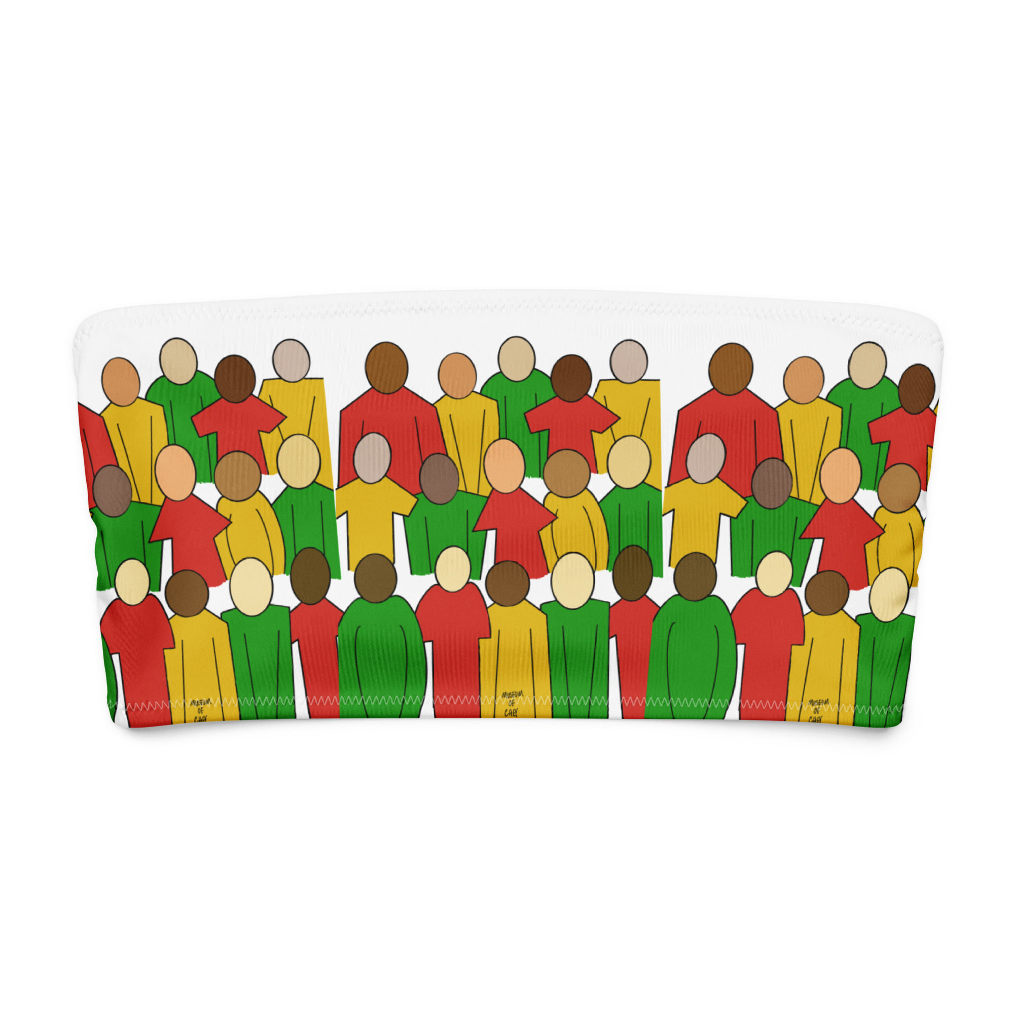 Love "Everything IRIE" WHITE bandeau bikini top