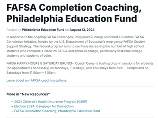 HIGHER EDUCATION: Need Help Completing the FAFSA?
