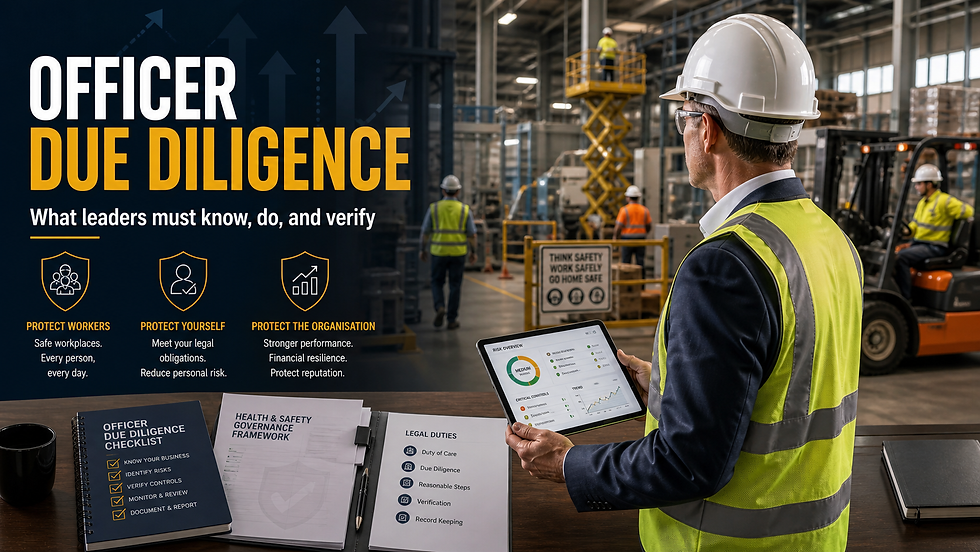 Officer Due Diligence: The Part Where the Boss Can't Just Point at the Safety Manager