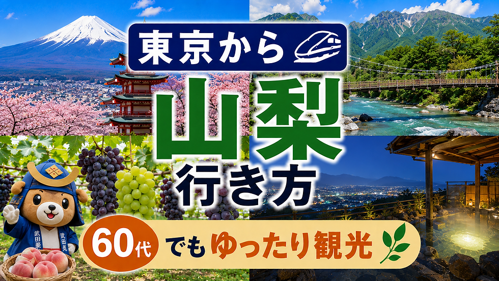 東京から甲府への行き方 60代でもゆったり観光