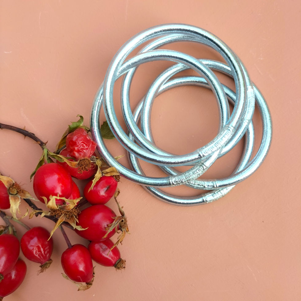 Miniatura: Bracciale  del Tempio. Classico Argento con Mantra