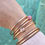 Miniatura: Bracciale del Tempio.Goccia.Champagne e Quarzo rosa