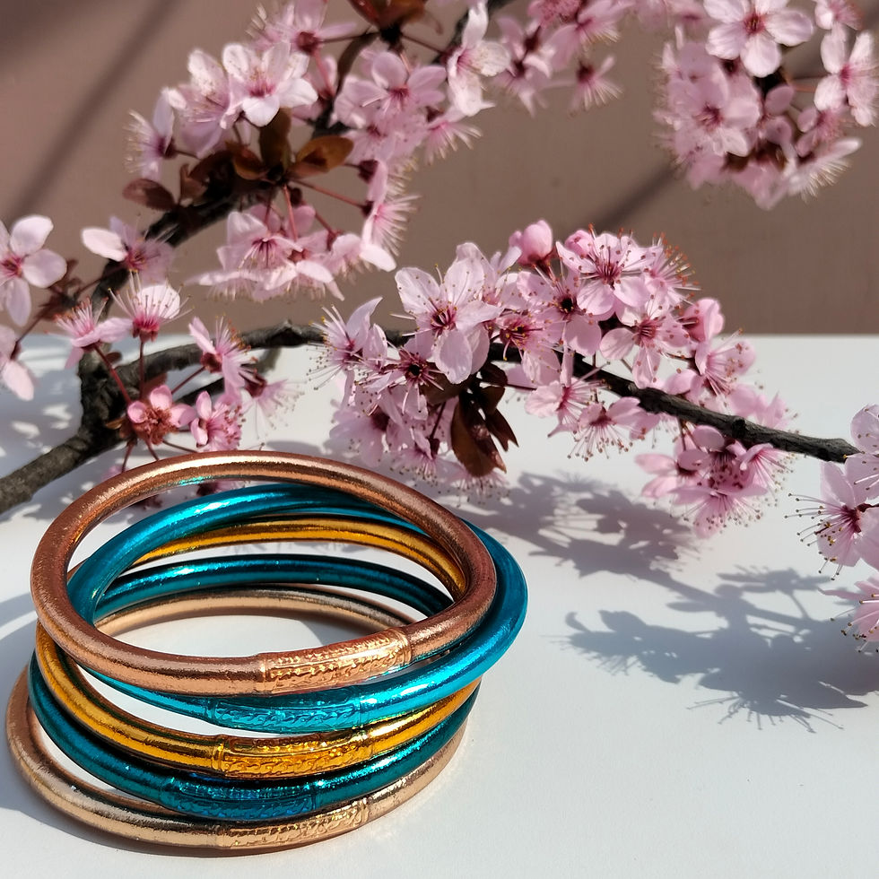 Miniatura: Bracciale  del Tempio. Classico Azzurro con Mantra