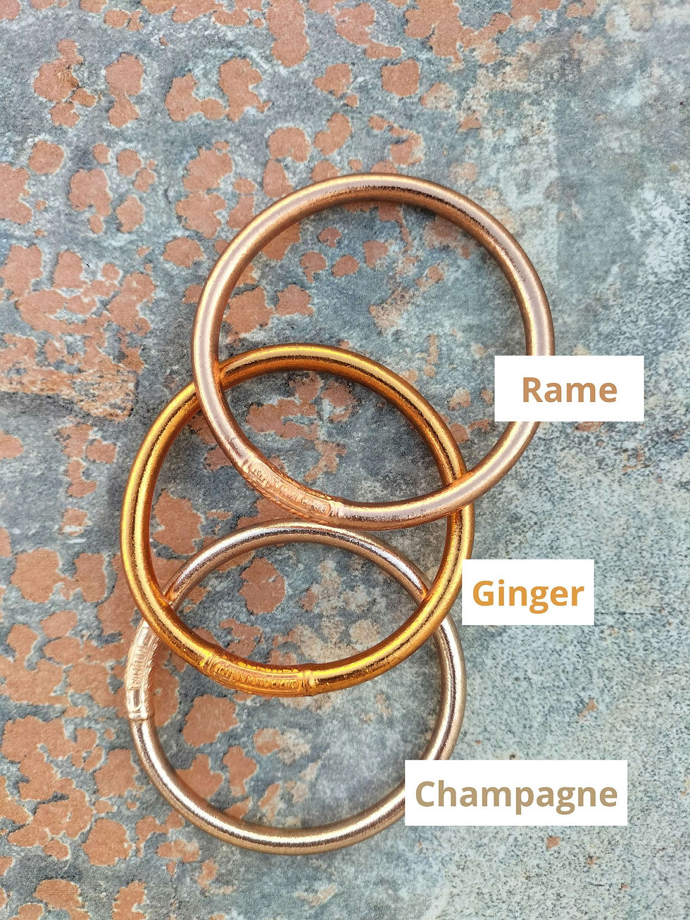 Thumbnail: Bracciale  del Tempio. Classico Champagne con Mantra