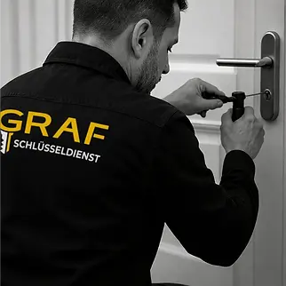 Schluesseldienst Graf aus Bergisch Gladbach in Aktion beim Notdienst 24/7