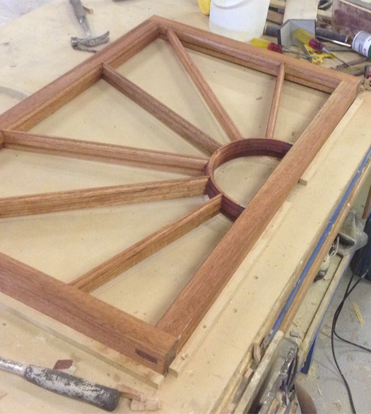 Hardwood Fanlight Sun burst style