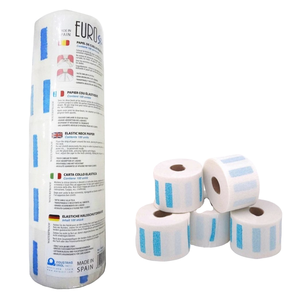 Papel cuellos blanco x5