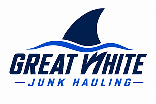 Full Logo - Blue.png Great White Junk Hauling Logo